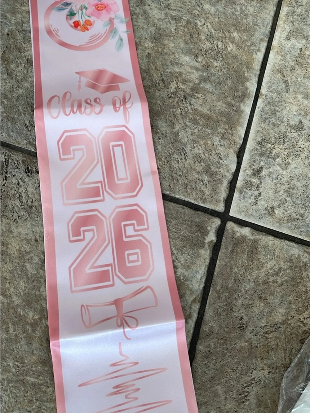 Nursing Class of 2026 Satin Graduation Sash - Pink